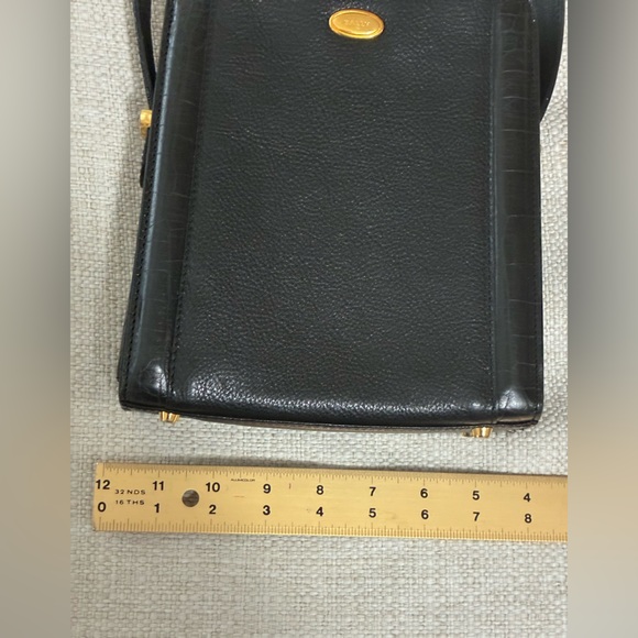 Vintage EUC Bally Black Leather Crossbody Adjustable Bag - Picture 12 of 16